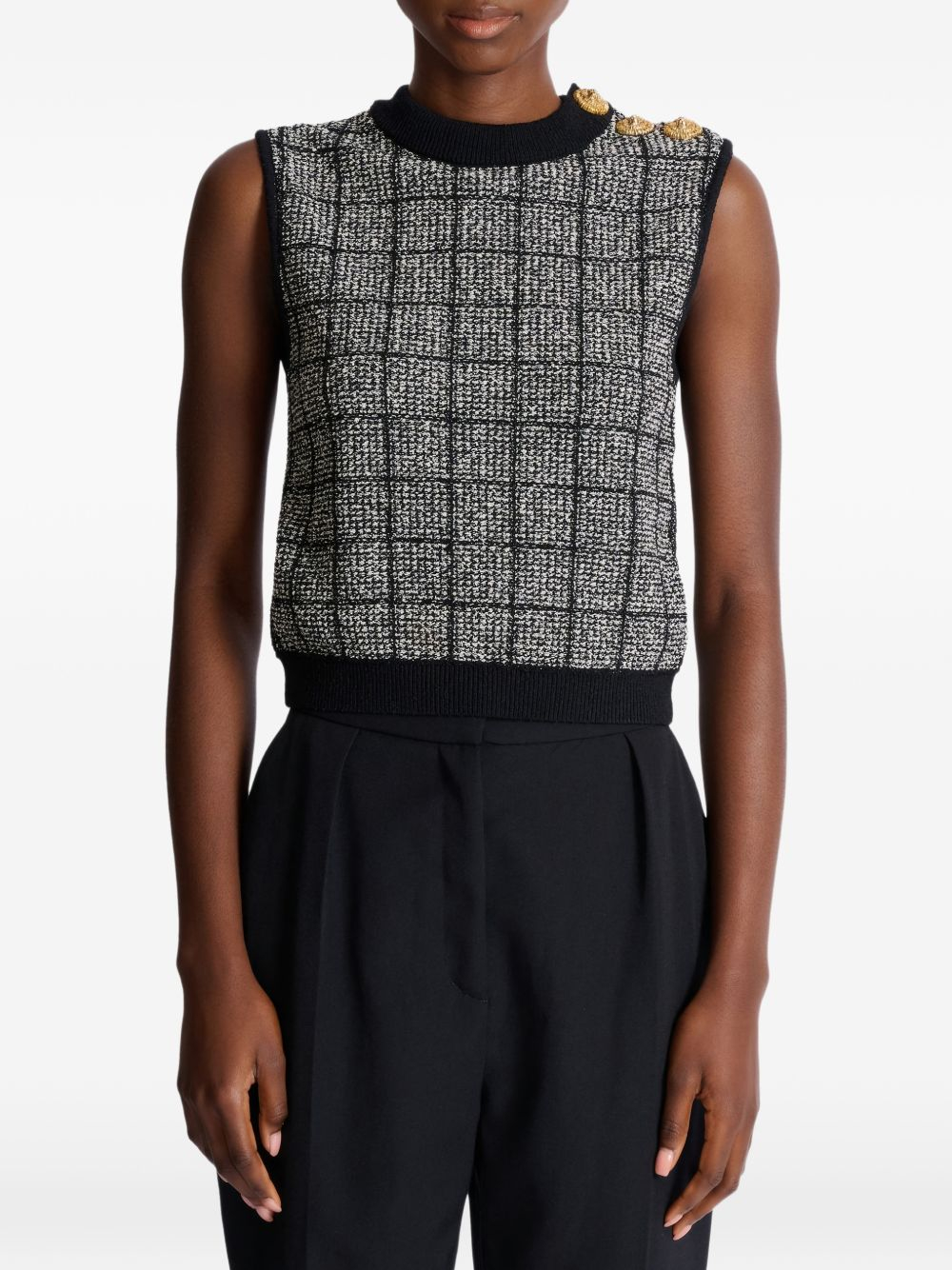 [Balmain] T-shirts Sleeveless SS26 GF1AG850KJ48EER