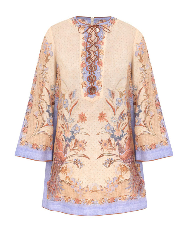 [Zimmermann] Long sleeve dress FW26 8076DSS262BSFL