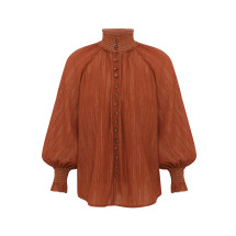 [Zimmermann] Blouse FW26 9005TSS261TAN
