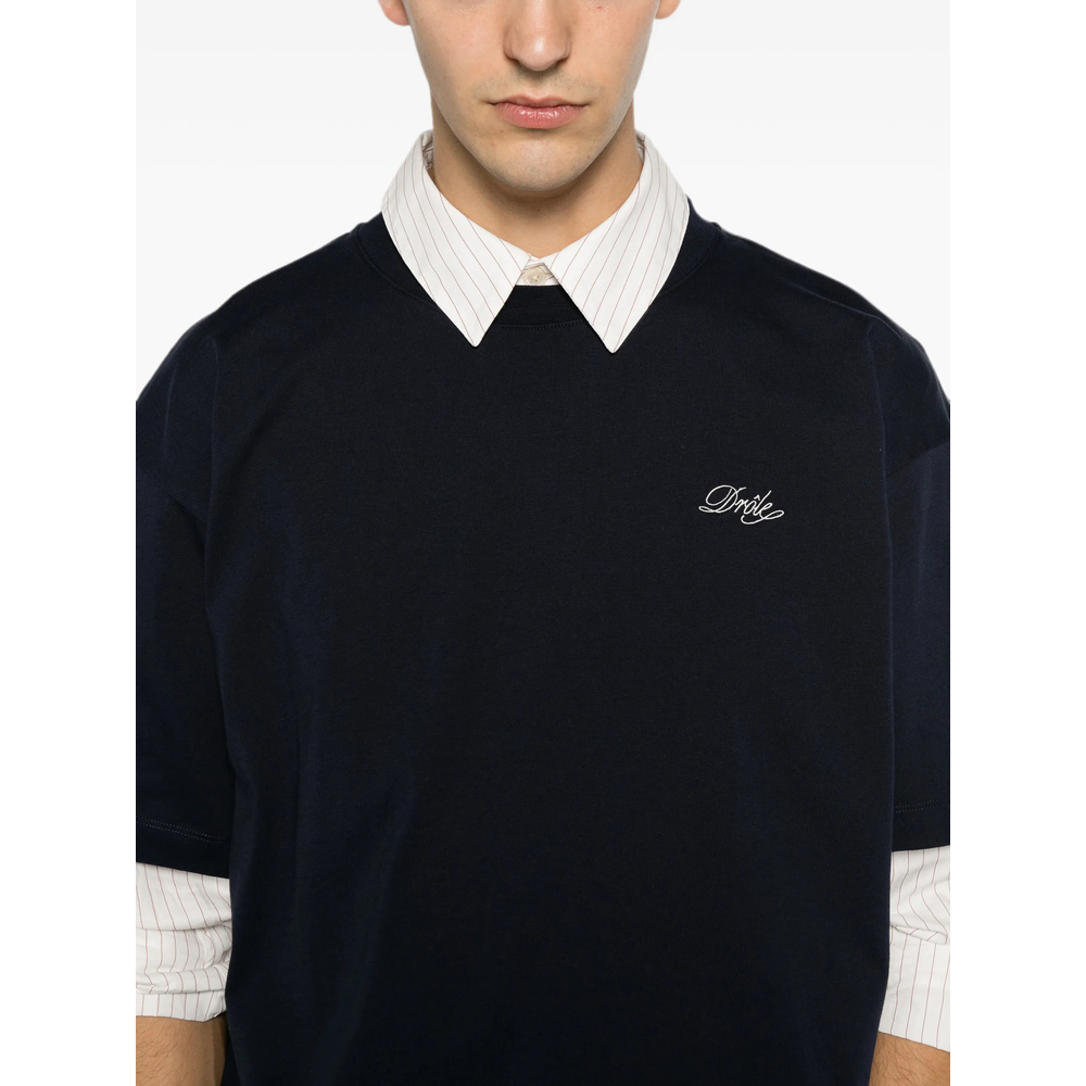 [DROLE DE MONSIEUR] T-shirts Short Sleeve FW26 L-TS324 CO311 NAVY