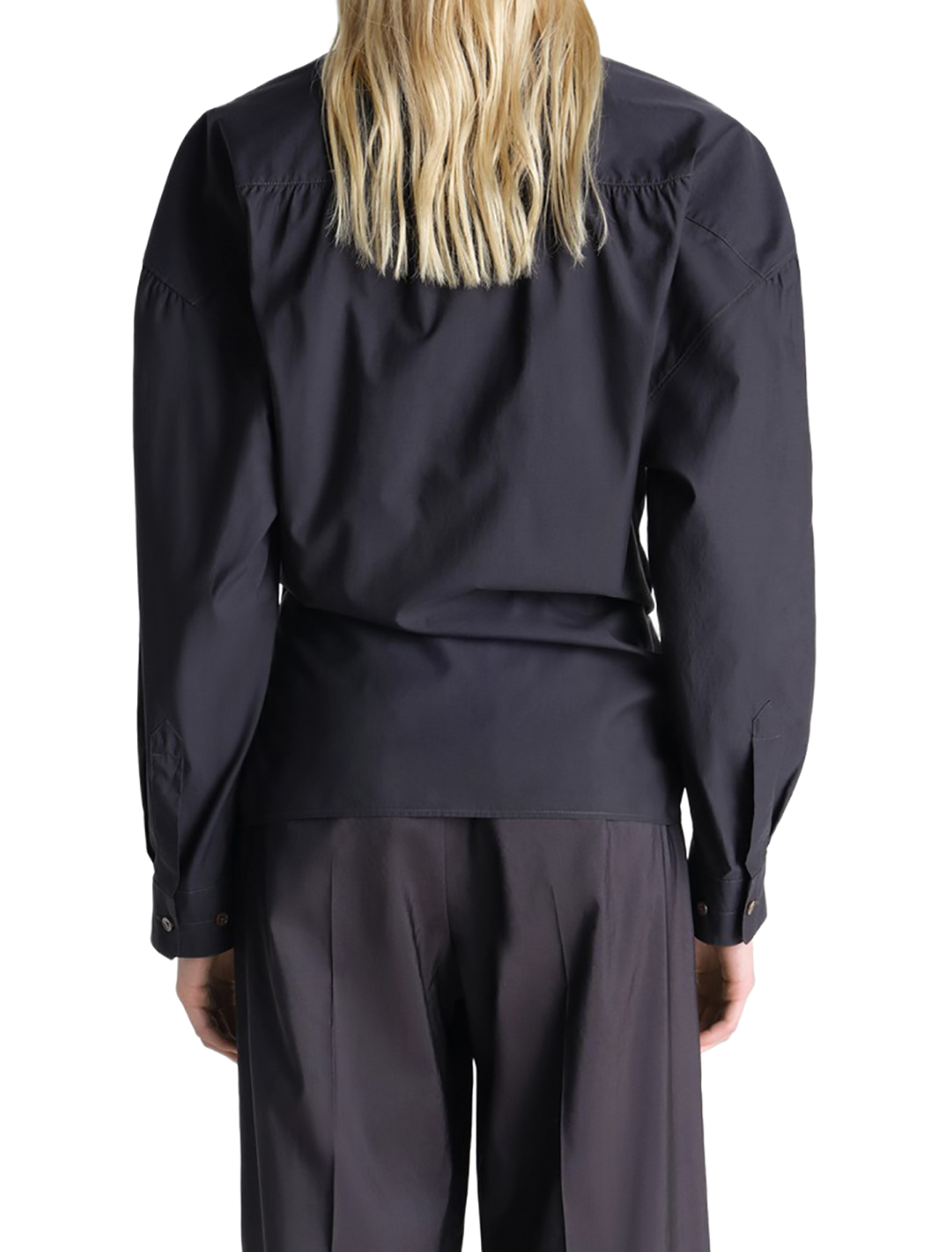 [LEMAIRE] Shirts Long Sleeve FW26 SH1141LF1500BK998 SQUID INK