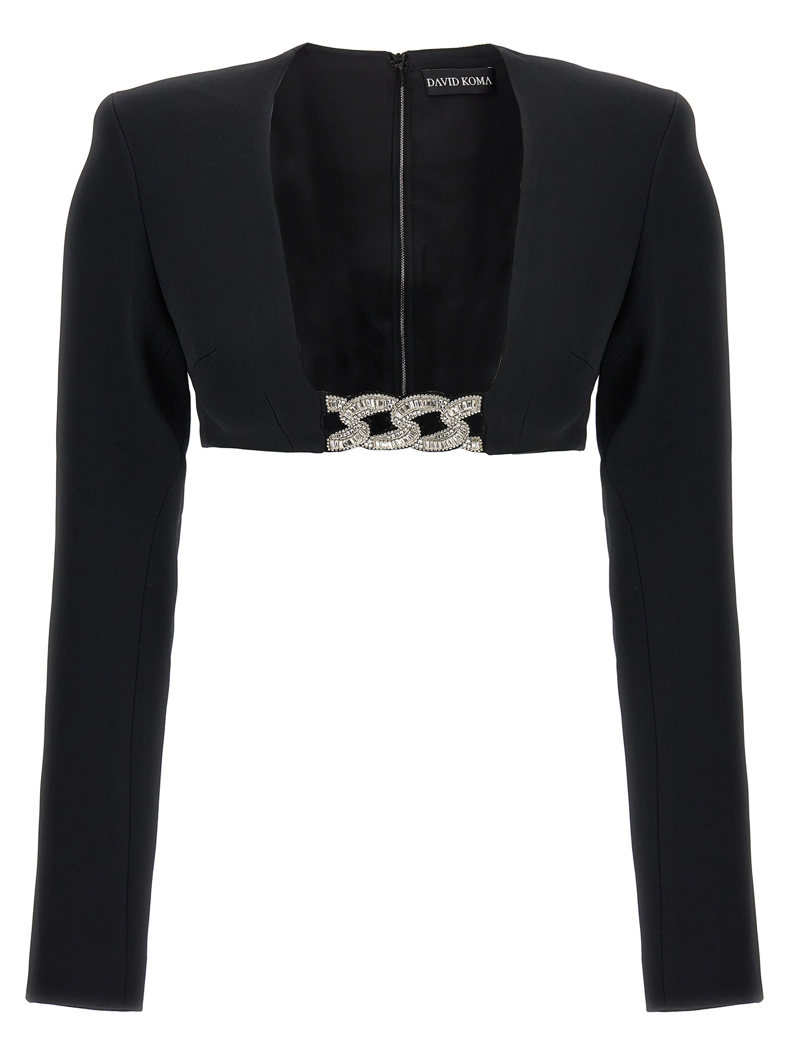 [David Koma] T-shirts Long Sleeve FW23 PF23DK11TBLACKSILVER