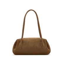 [YUZEFI] Tote bag FW26 OYSTER SHOULDE SUEDE COGNA