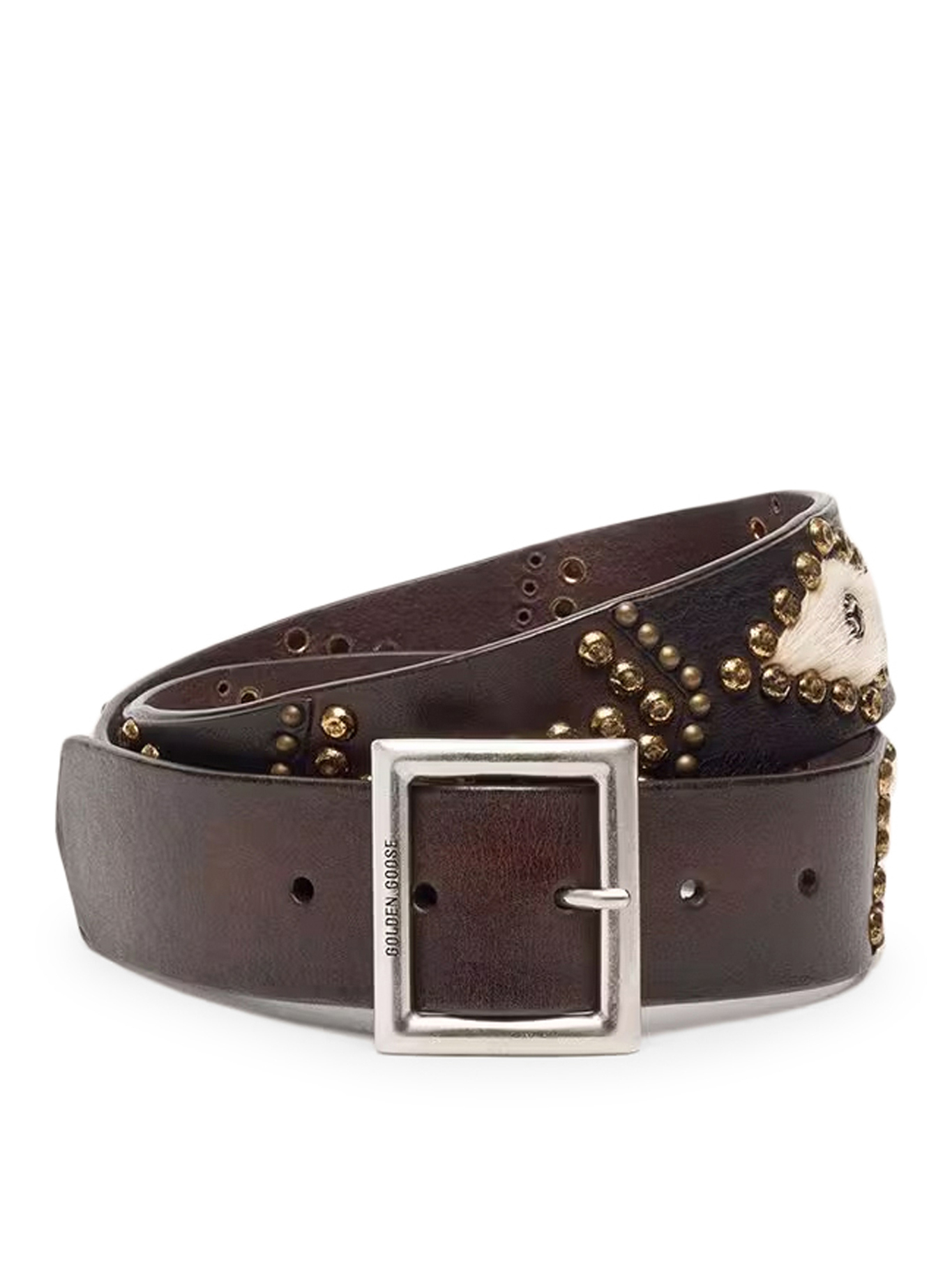 [GOLDEN GOOSE DELUXE BRAND] Belt FW26 GWA00845A00090083398 MAHOGANY MILK
