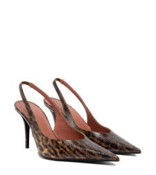 [Amina Muaddi] Pumps SS26 ANOKSLING90LEOPARDSNAKE