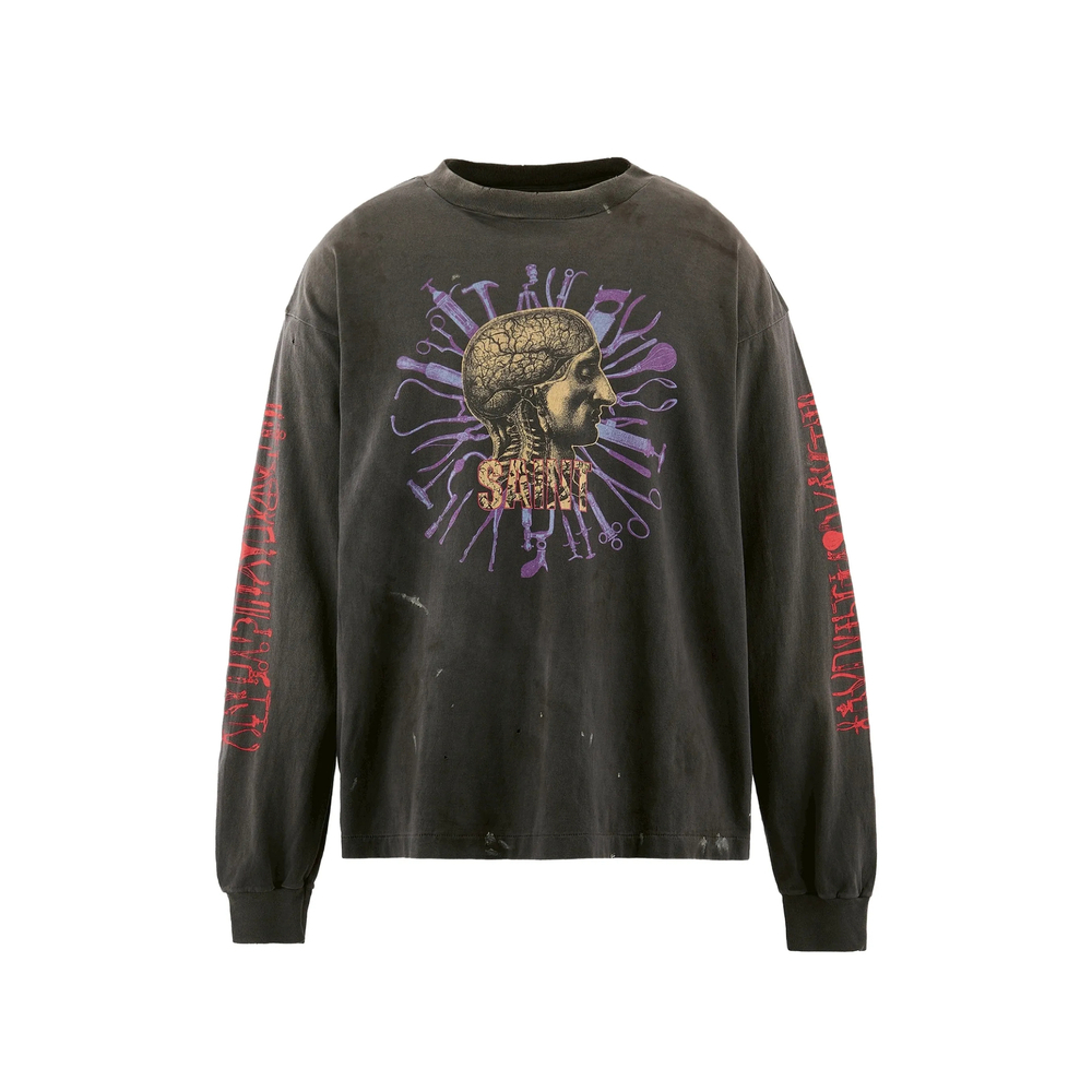[Saint Mxxxxxx] T-shirts Long Sleeve SS26 0000-026  BLACK