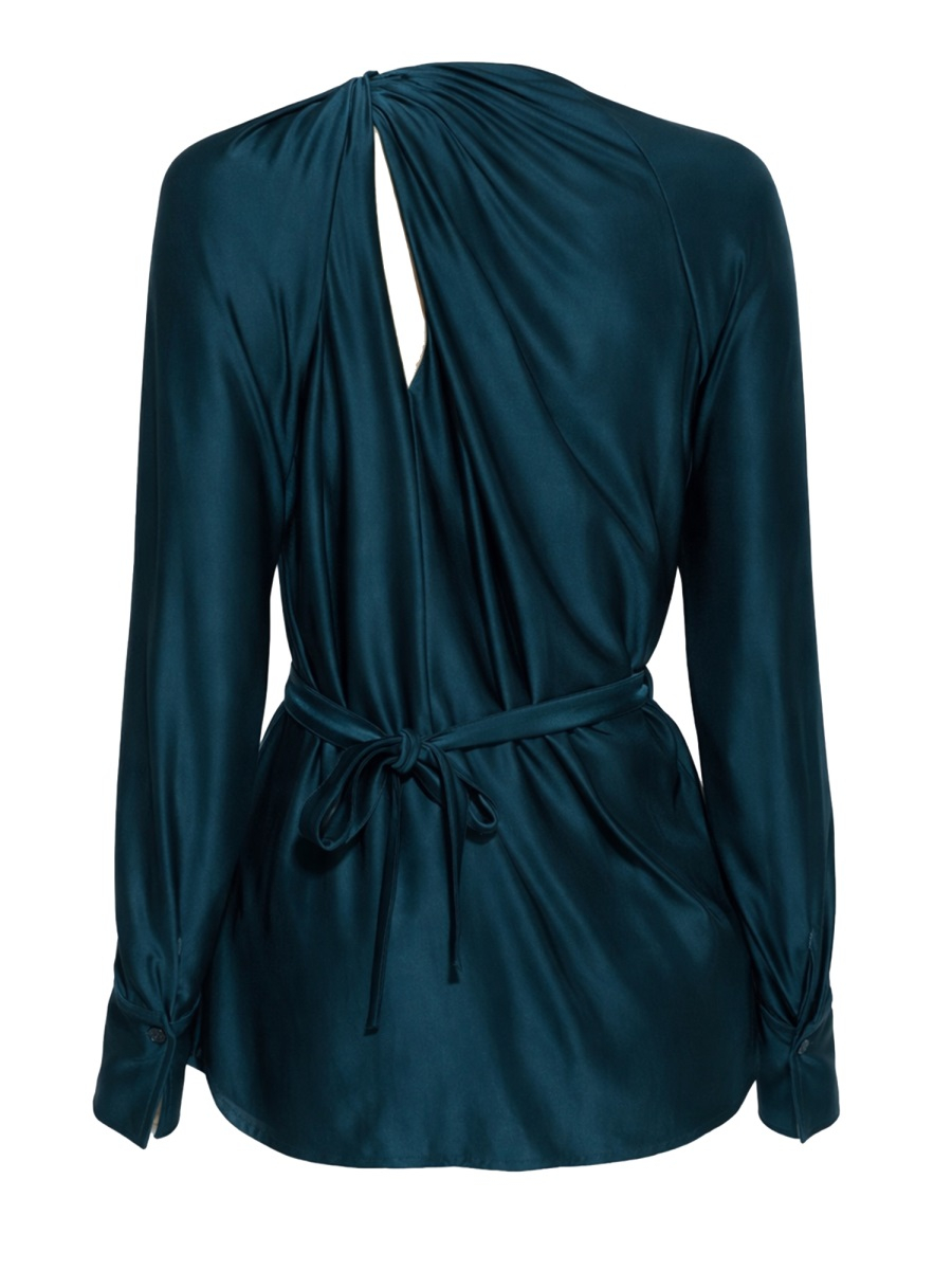 [VICTORIA BECKHAM] Blouse SS26 1126WSH006991A_DARKTEAL