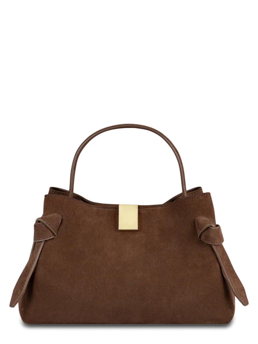 [YUZEFI] Shoulder bag SS26 GYOZA-MINI-SUEDE_CHOCOLATE