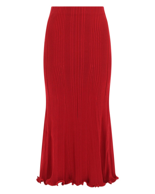 [Self-portrait] Long skirt SS26 RS26-555MSK-R_RED