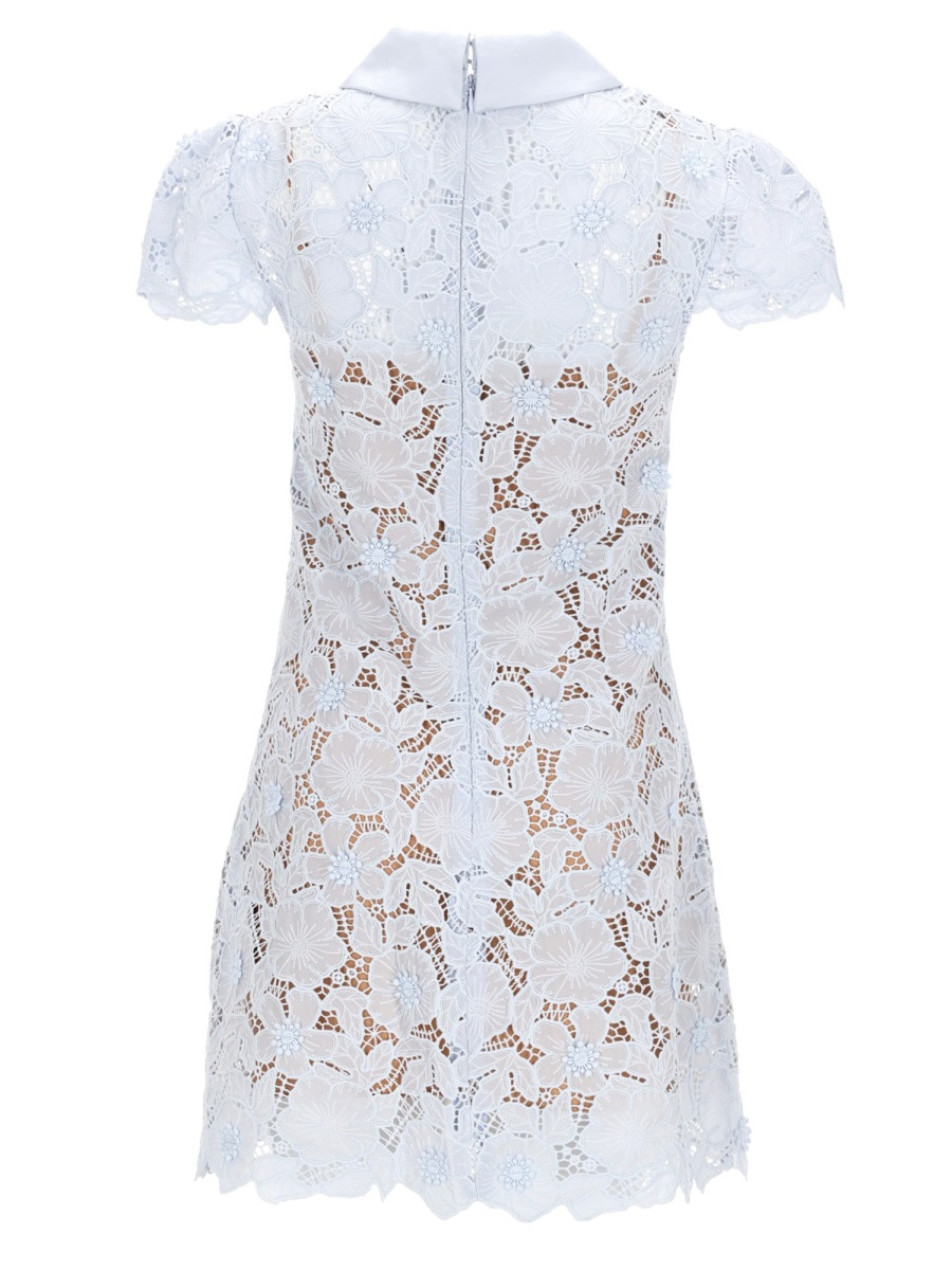 [Self-portrait] Short sleeve dress SS26 RS26-171S-BL_BLUE