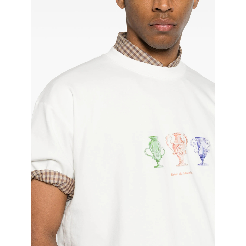 [DROLE DE MONSIEUR] T-shirts Short Sleeve FW26 L-TS336 CO002 OFFWH