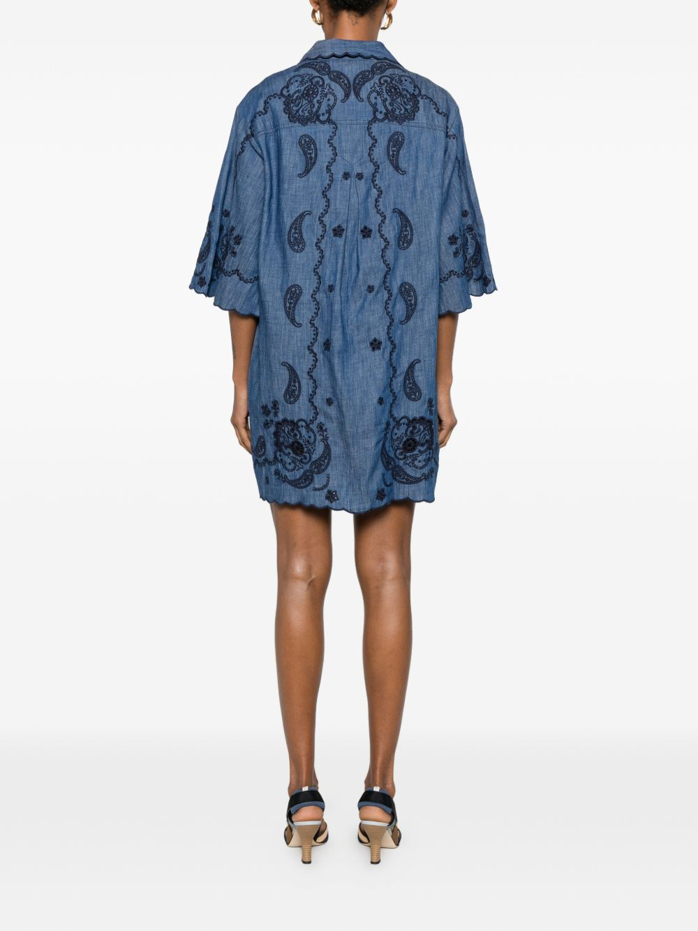 [Zimmermann] Short sleeve dress FW26 8359DSS261RWBLU