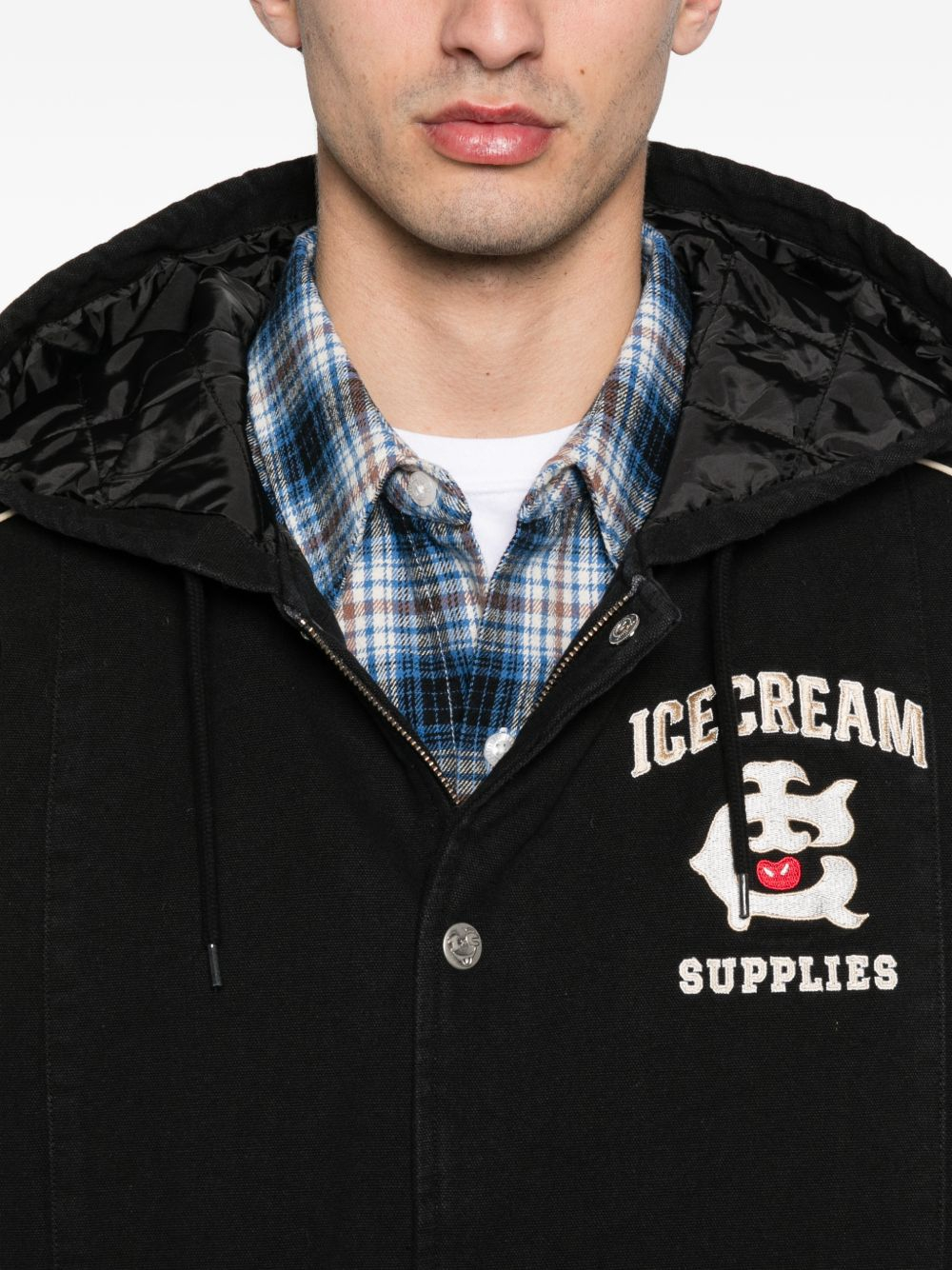 [ICECREAM] Bomber Jacket SS26 IC25401WASHEDBLACK