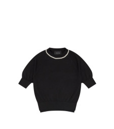 [Simone Rocha] Knitwear SS26 KMK25B0647BLACK/PEARL