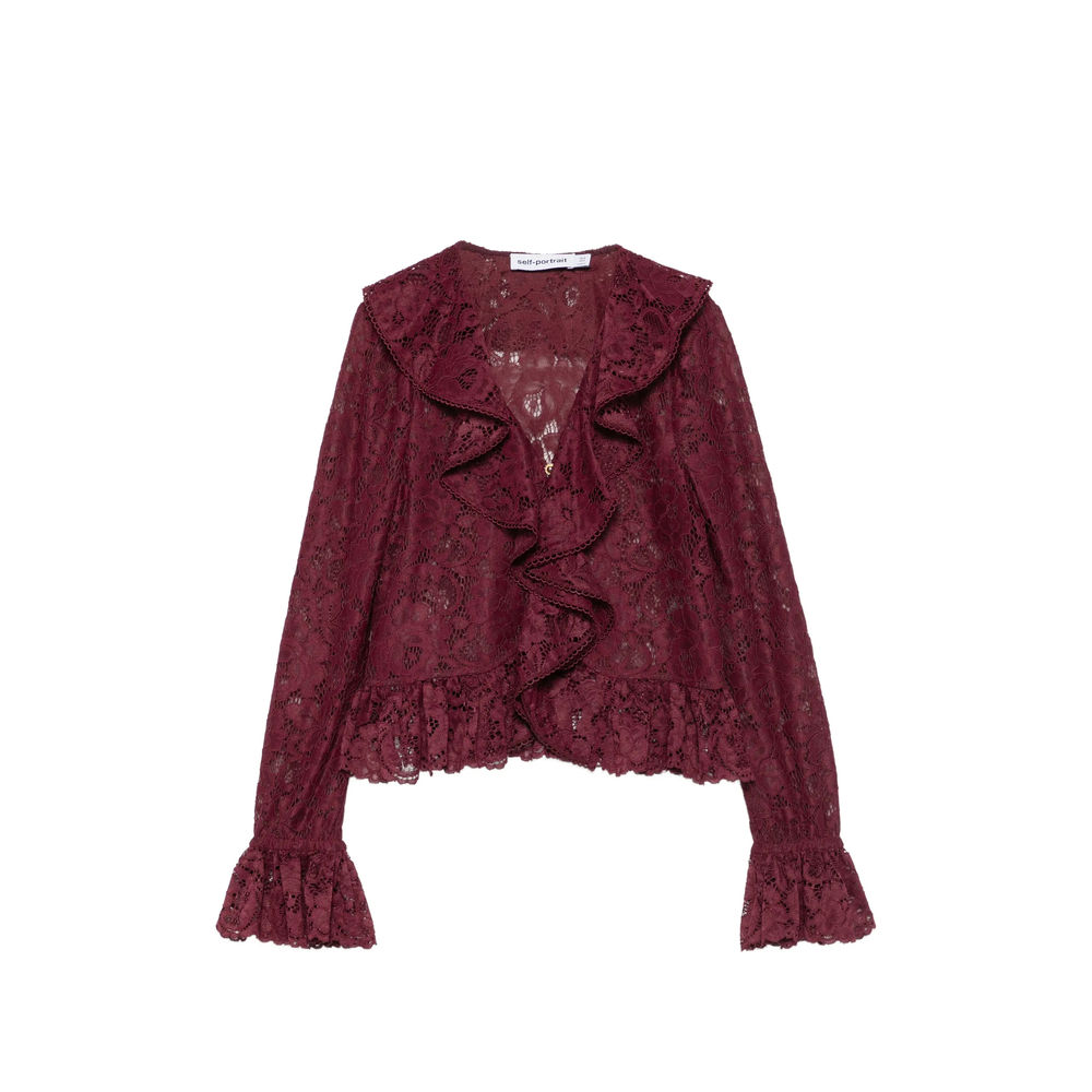 [Self-portrait] Blouse FW26 PF26-102T-BU  BURGU