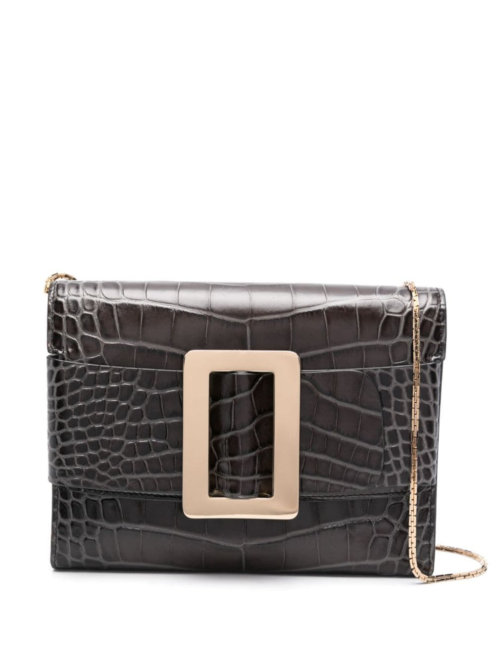 [Boyy] Clutch bag SS24 BUCKLETRAVELCASECROCEMBOSSEDCS/CSDBLACK