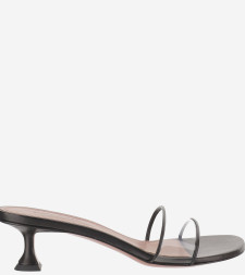 [Amina Muaddi] Pumps SS26 ANDREEAGLASSSLIPPER45BLACKTRANSPARENT