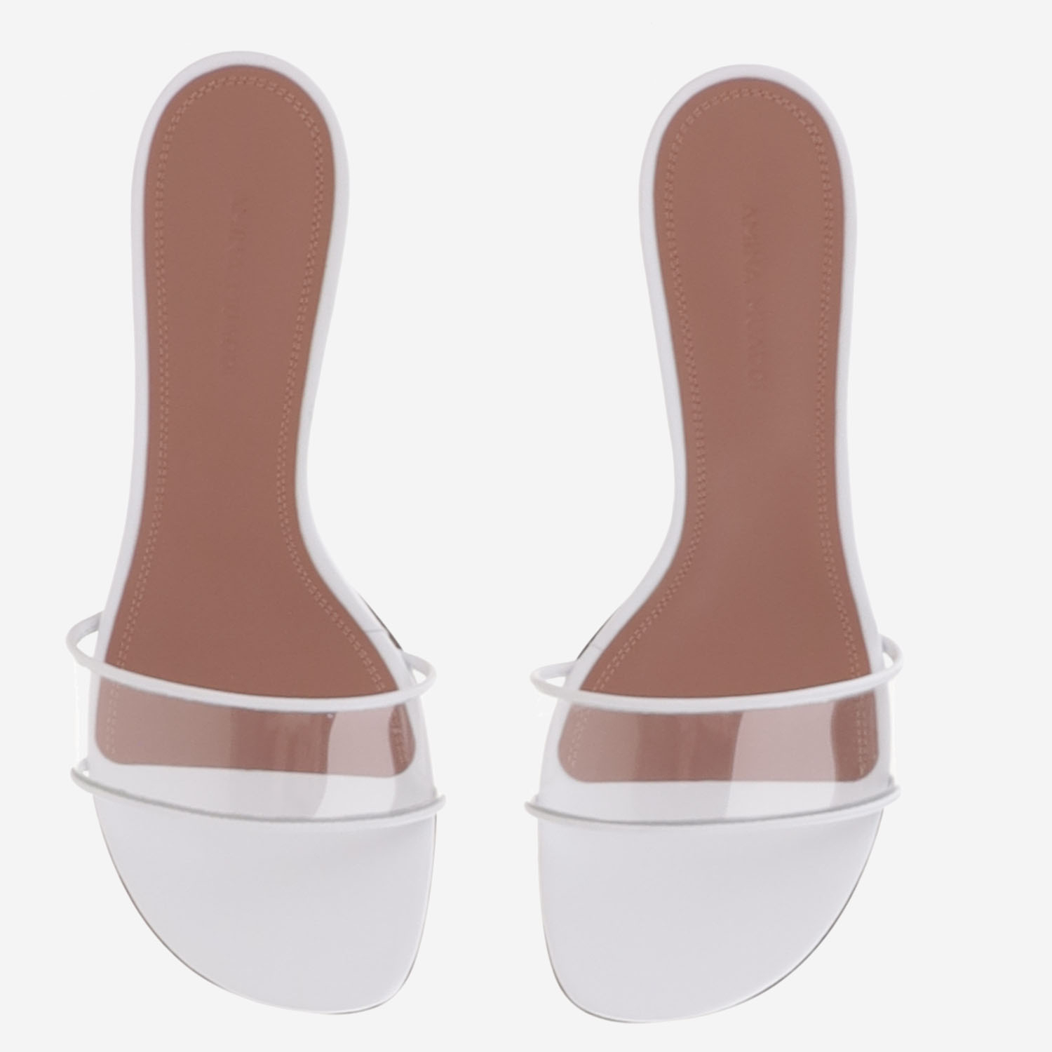 [Amina Muaddi] Pumps SS26 ANDREEAGLASSSLIPPER45WHITETRANSPARENT