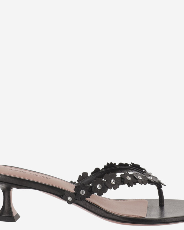[Amina Muaddi] Pumps SS26 JANISTHONG45BLACKWHITE