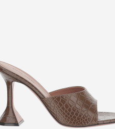 [Amina Muaddi] Pumps SS26 LUPITASLIPPER95BROWNPRINTEDCROC