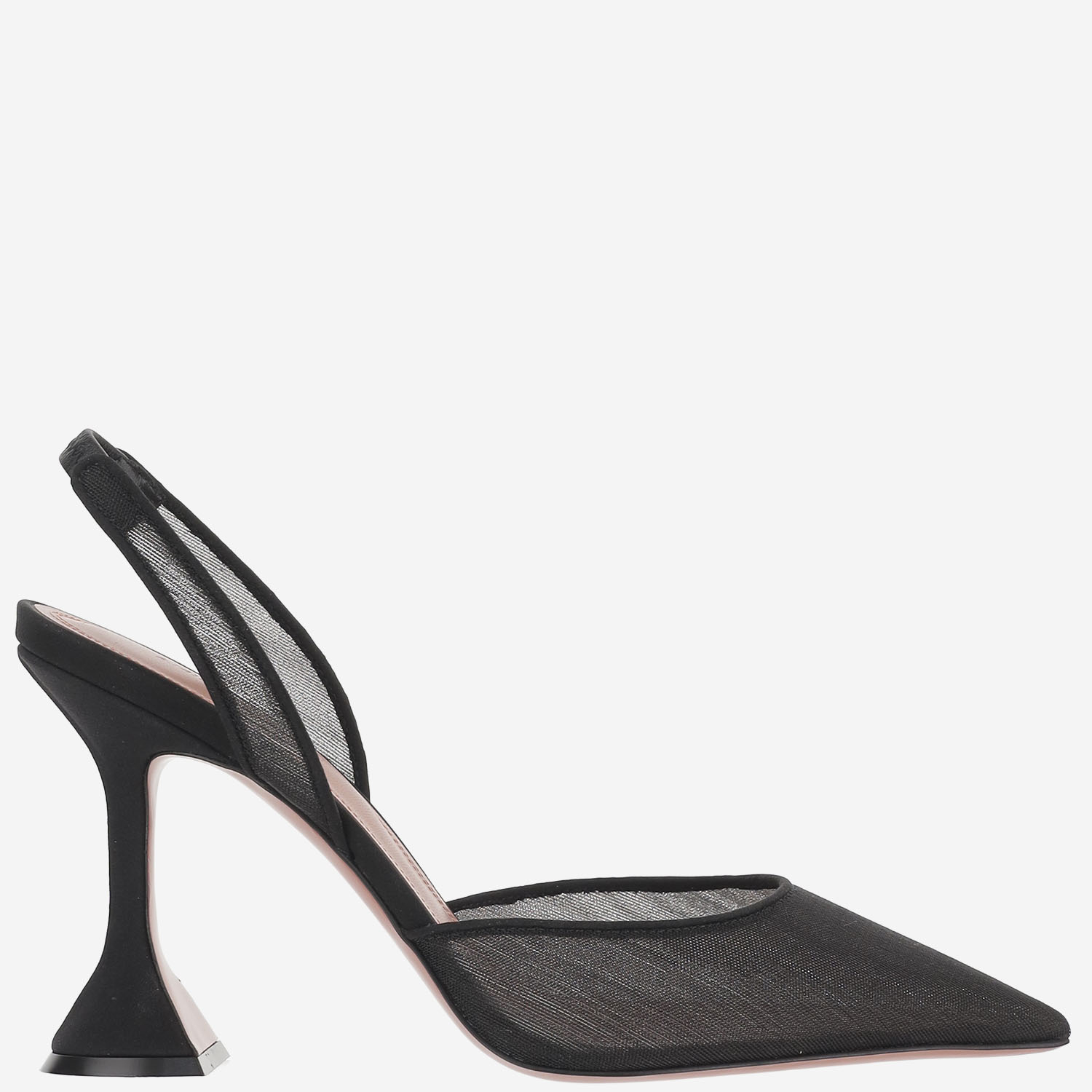 [Amina Muaddi] Pumps SS26 HOLLIMESHSLING95BLACKMESH