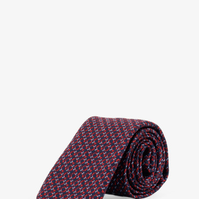 [Ferragamo] Tie FW26 351420794432NAVYROSSO