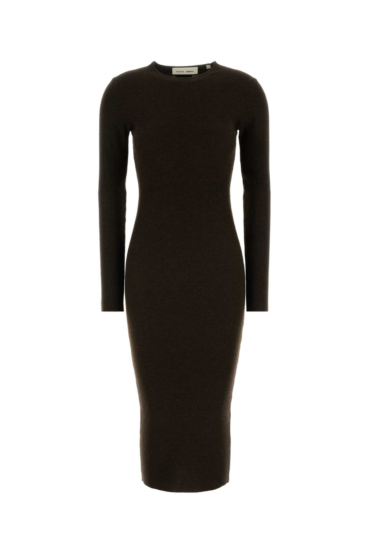 [FEAR OF GOD ESSENTIAL] Long sleeve dress SS26 192HO259022FW BROWN