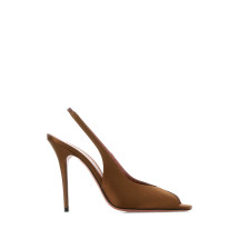 [Amina Muaddi] Sandals SS26 KRISTINASLING105 MOCHA