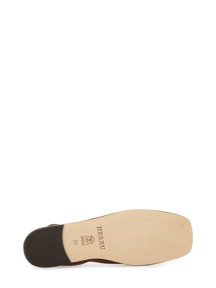 [HEREU] Flat shoes SS25 PUNSSWFS25.002.6_CHESTNUT