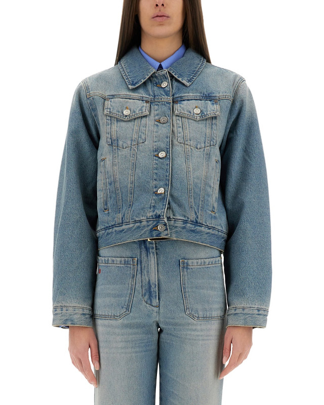[VICTORIA BECKHAM] Denim Jacket SS25 1125DJK006006A_PALEBLUEWASH