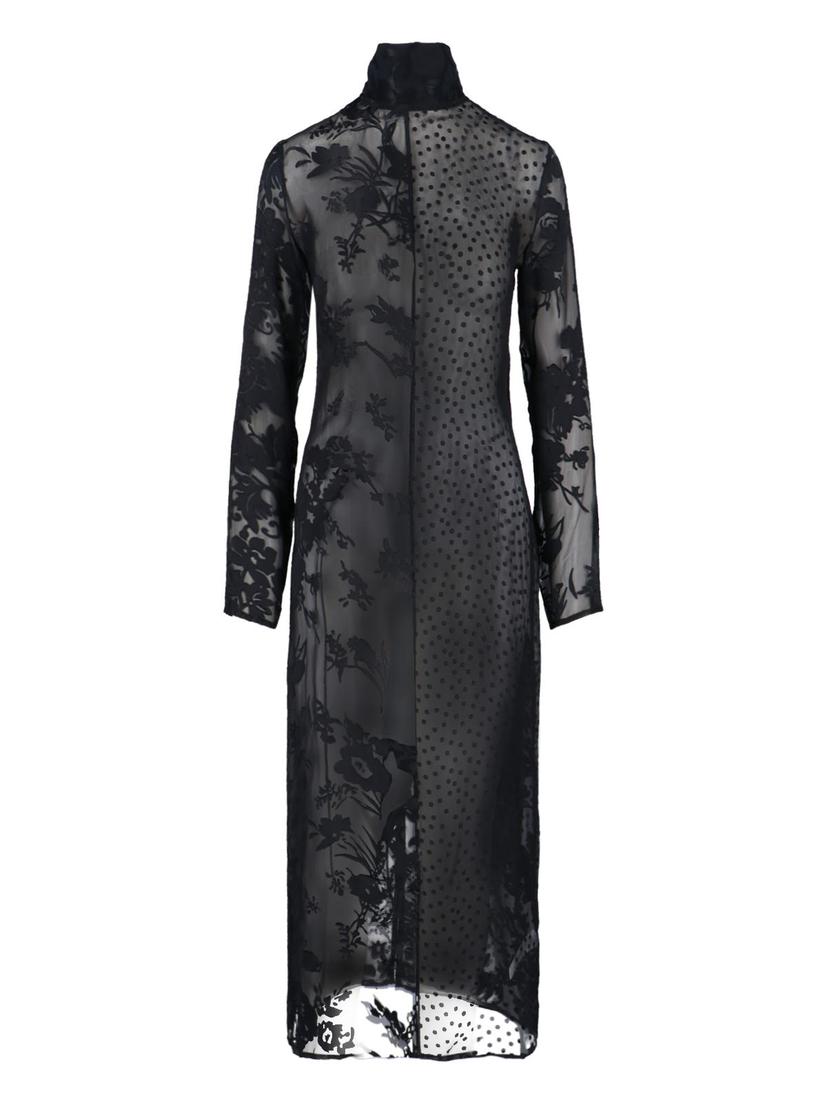 [MARINE SERRE] Long sleeve dress FW25 WDR420A UWOV0056BK99
