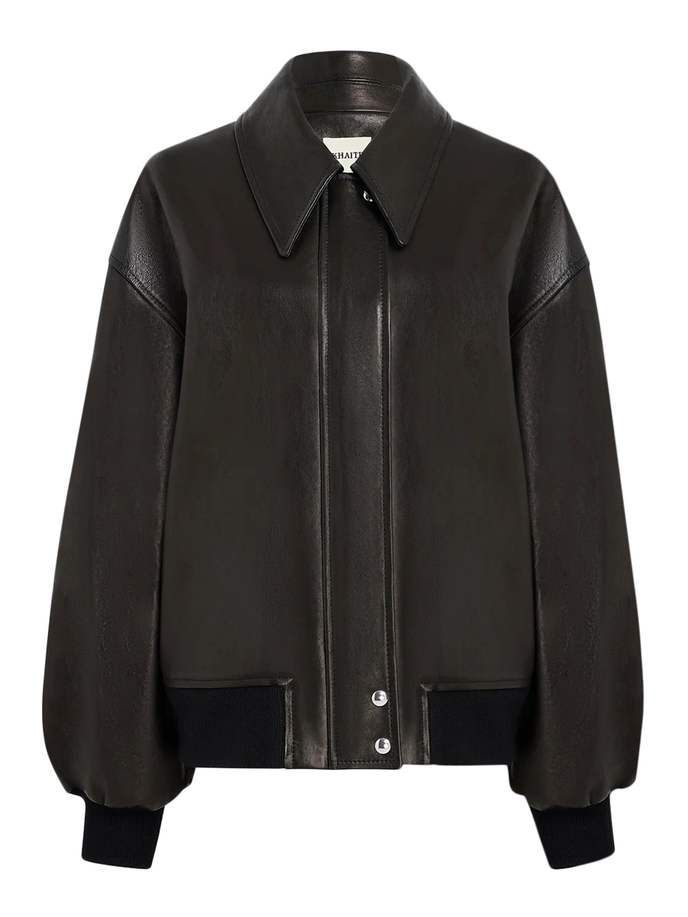 [KHAITE] Leather Jacket FW26 6166729200 BLACK
