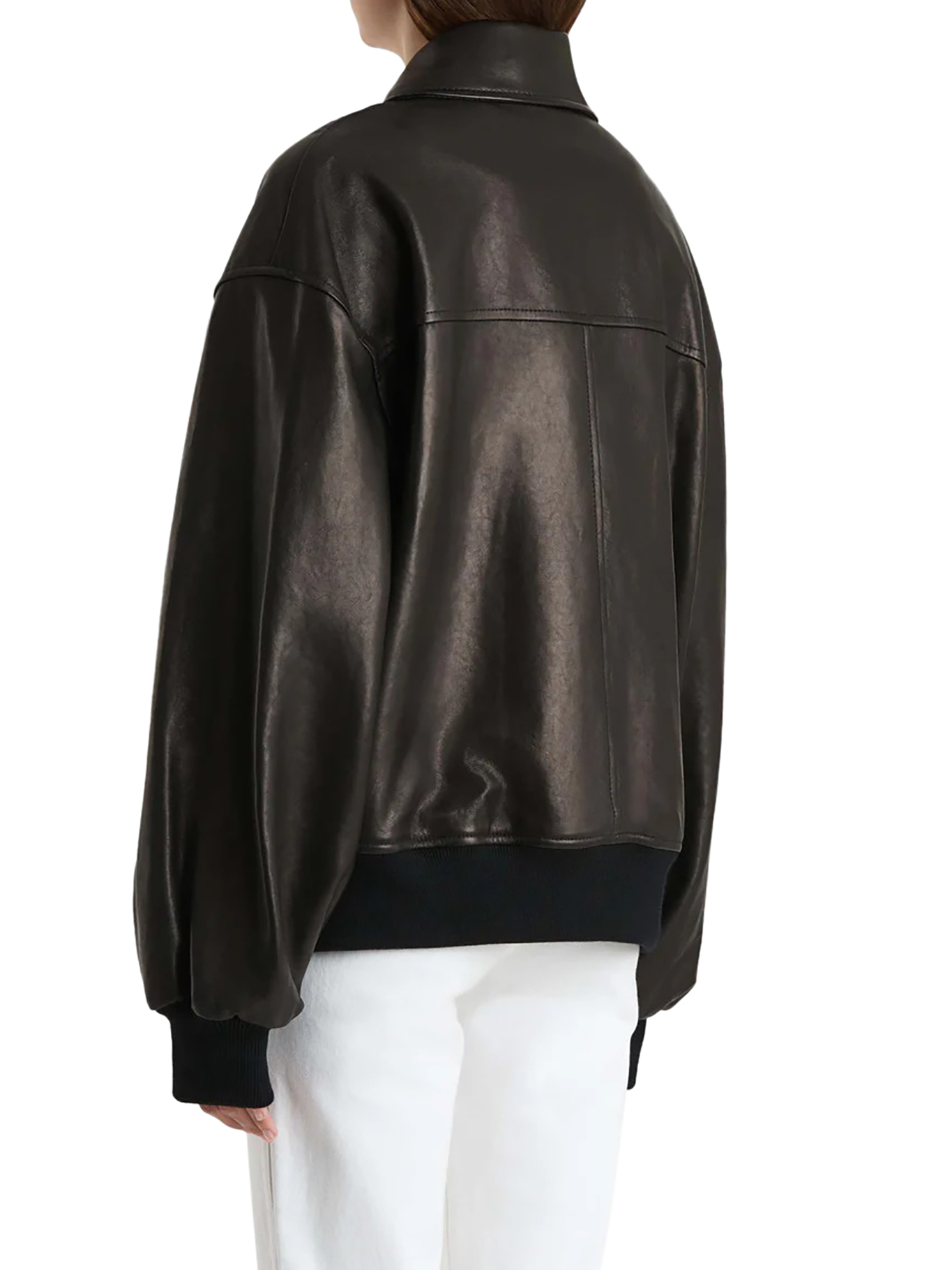 [KHAITE] Leather Jacket FW26 6166729200 BLACK