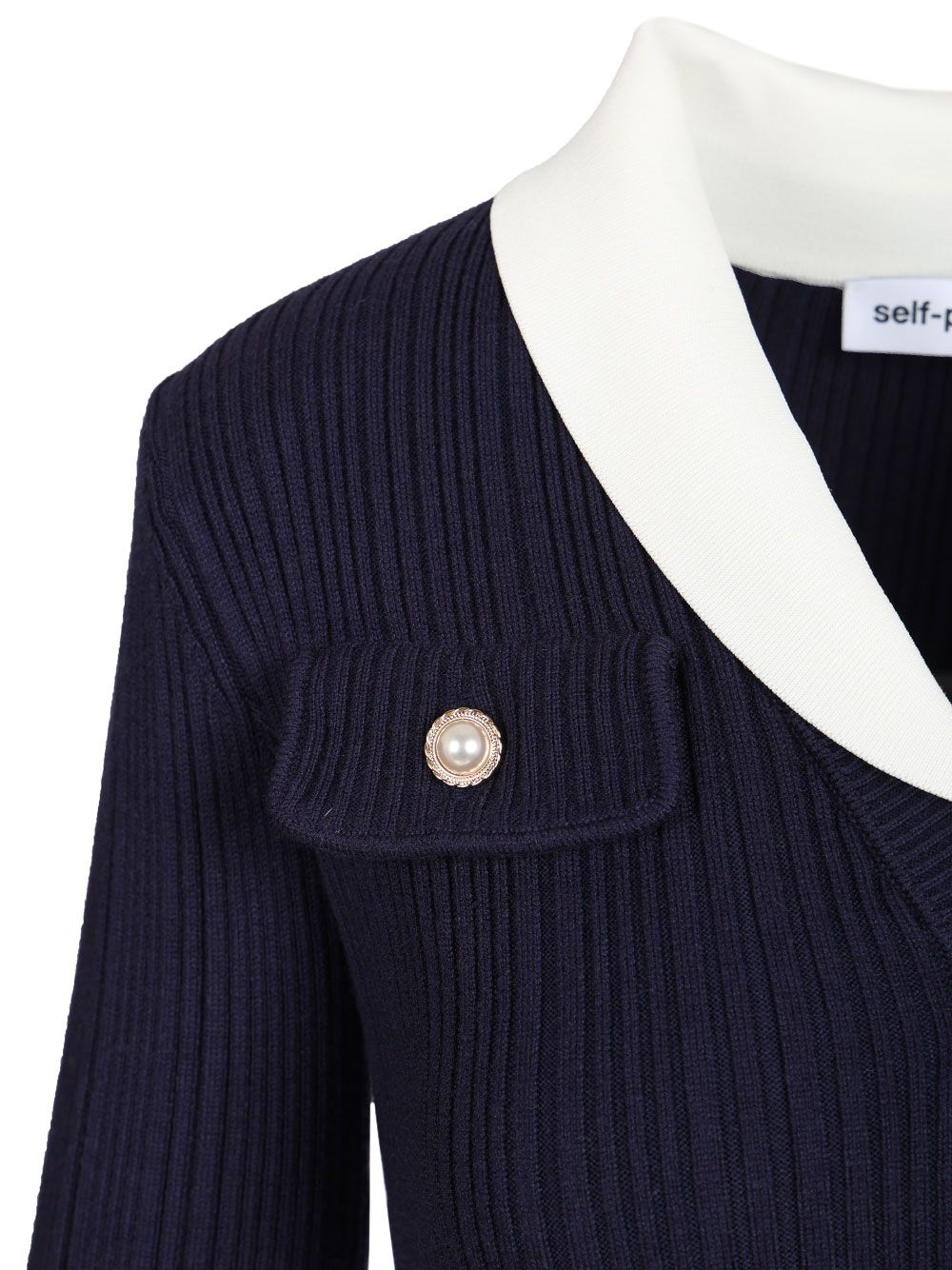 [Self-portrait] Knitwear CO PF26-131C-NNAVY