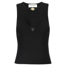 [MARINE SERRE] Tank top SS25 WTK058ACKNI0514BK99