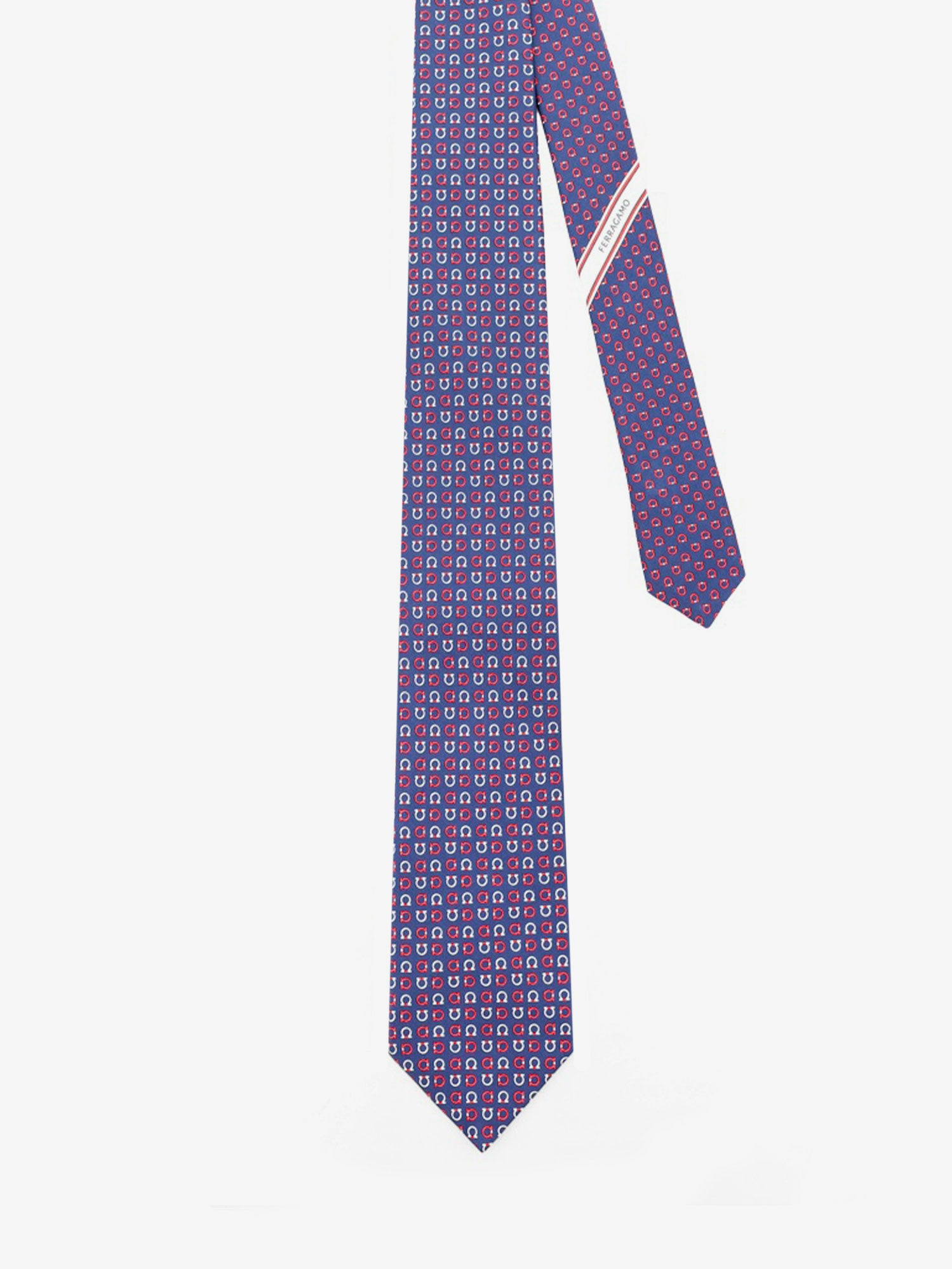 [Ferragamo] Tie FW26 351453794708BLUSCUROROSSO