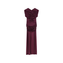[SELF PORTRAIT] Sleeveless dress FW26 PF26098MBUBURGUNDY