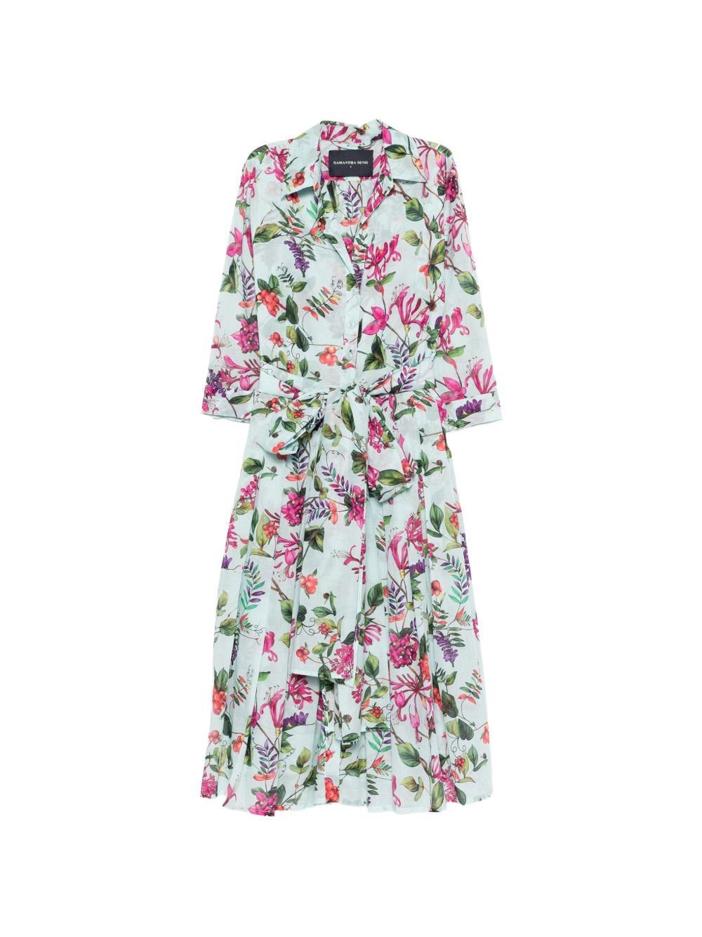 [Samantha Sung] Long sleeve dress SS26 AUDREYDRESSSHIRTGALERIESUMMERBOUQUETSOFTAQUA