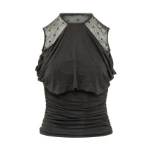 [MARINE SERRE] T-shirts Sleeveless SS26 WTO468ACJER0022 BK99