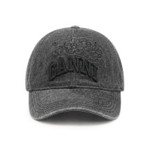 [GANNI] Hat FW26 B3020214055 BLACK WASHED