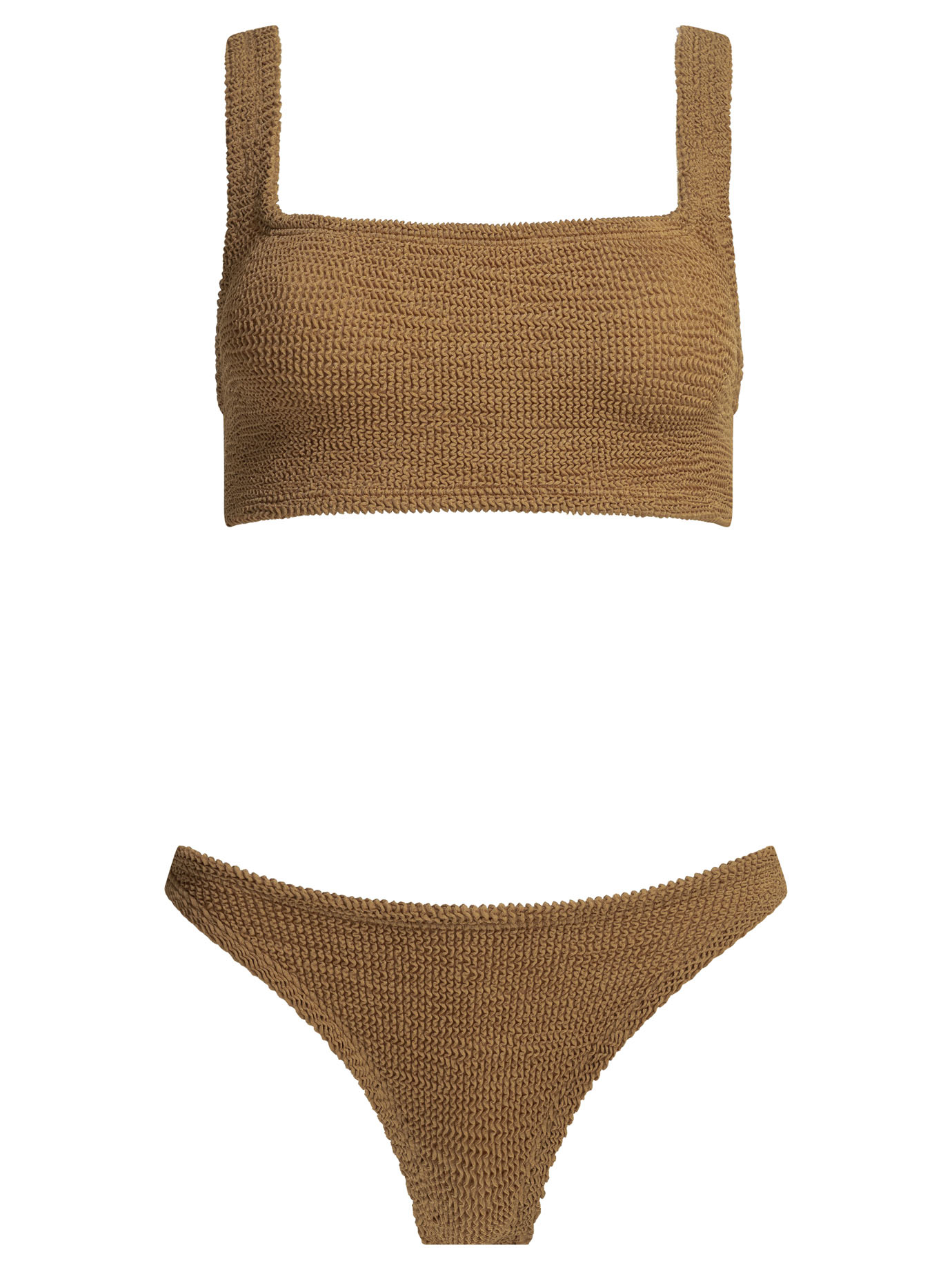 [Hunza G] Bikini SS26 XANDRA BIKINIMETALLIC CRINKLEMETALLIC COCOA