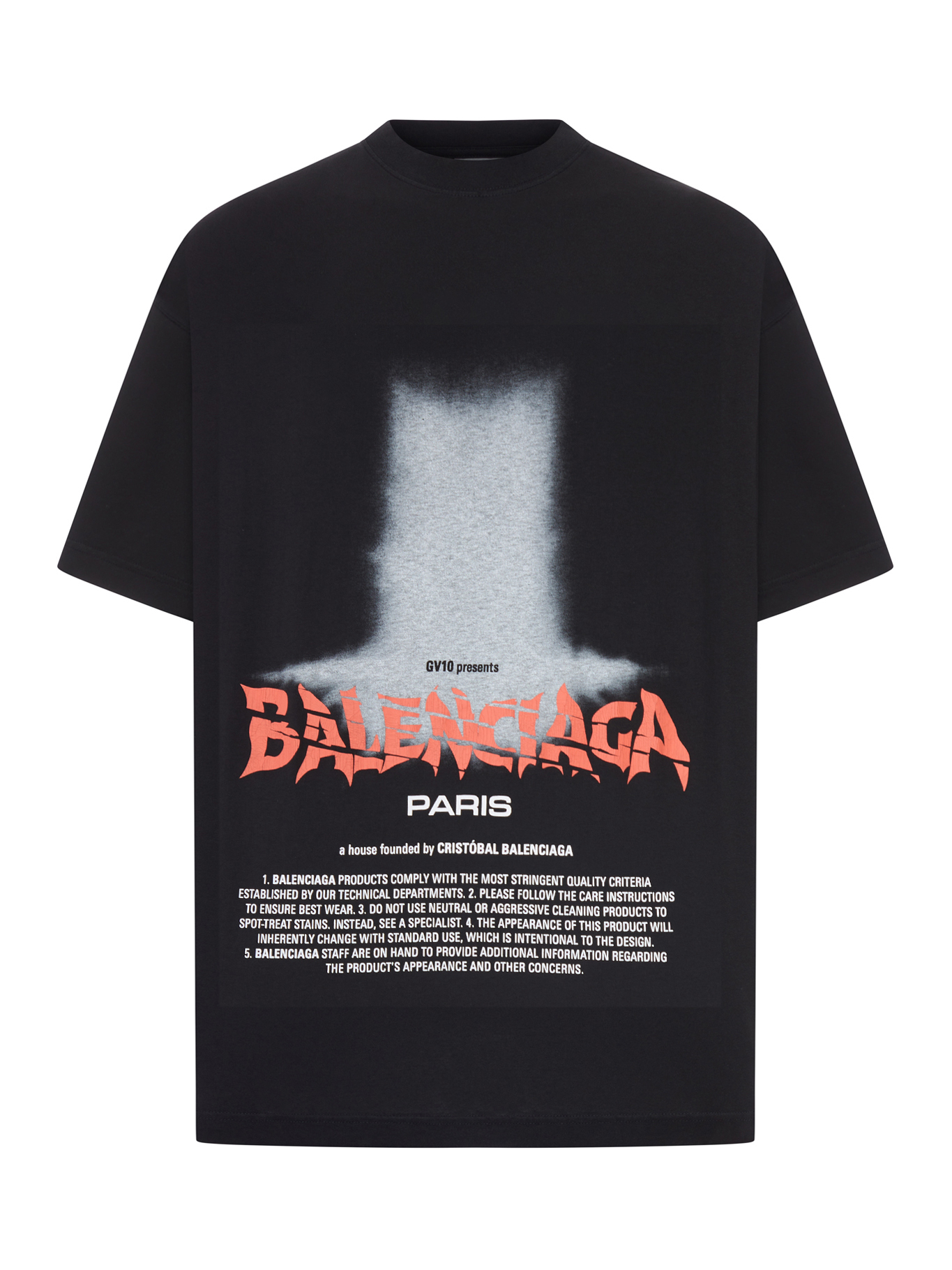 [Balenciaga] T-shirts Short Sleeve FW26 850345TUVO41000 BLACK