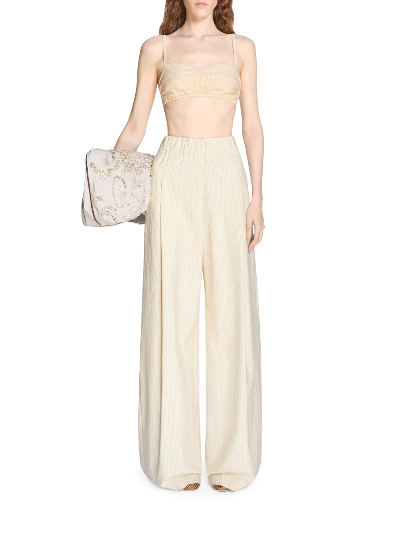 [DRIES VAN NOTEN] Trousers SS26 2610109093360005 ECRU