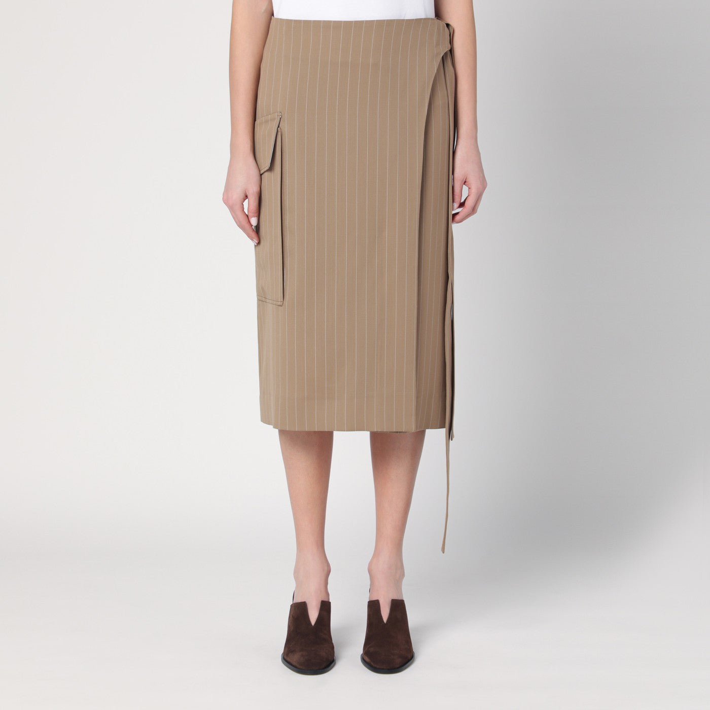 [VICTORIA BECKHAM] Midi skirt SS25 1125WSK006039AWO