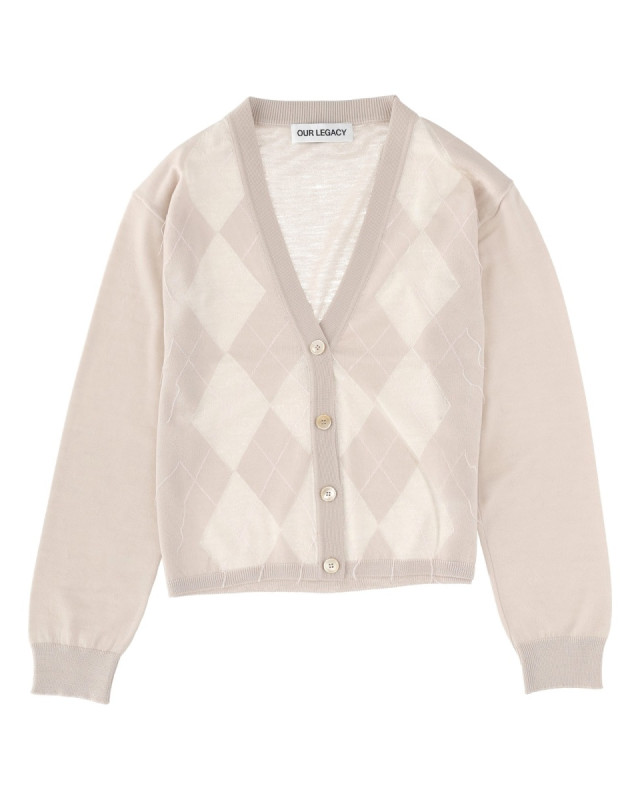 [Our Legacy] Cardigan FW25 W4253IB_BLOSSOMARGYLEFINEWOOL