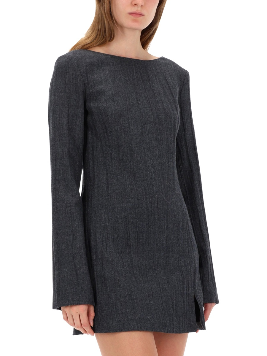 [Our Legacy] Long sleeve dress FW25 W4257FS_STONEGREYPLISSEWOOL