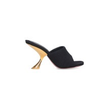 [Amina Muaddi] Pumps SS25 14S364279TAYWOVEN BLACK GOLD METAL