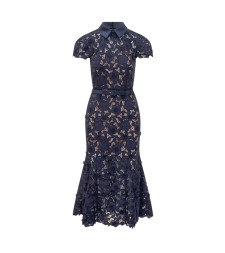 [Self-portrait] Short sleeve dress SS26 RS26171MN NAVY