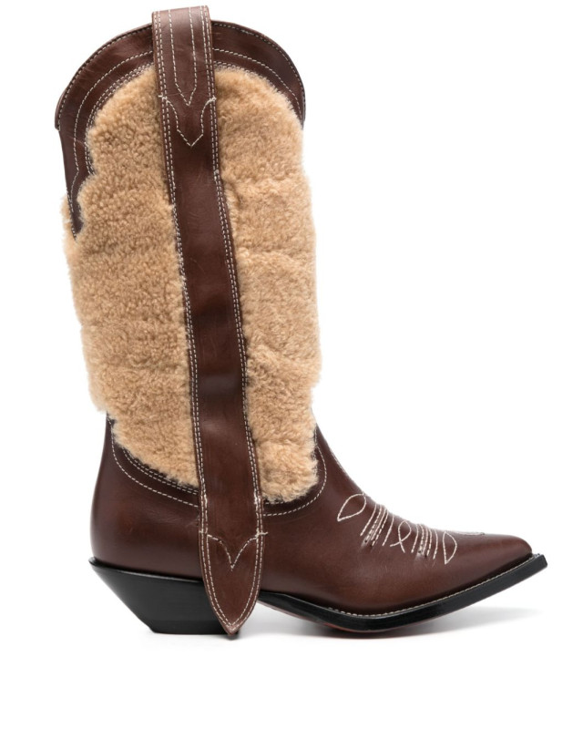 [SONORA] Long Boots FW23 SANLUISMAXIFLOWER35MONTONEBROWN