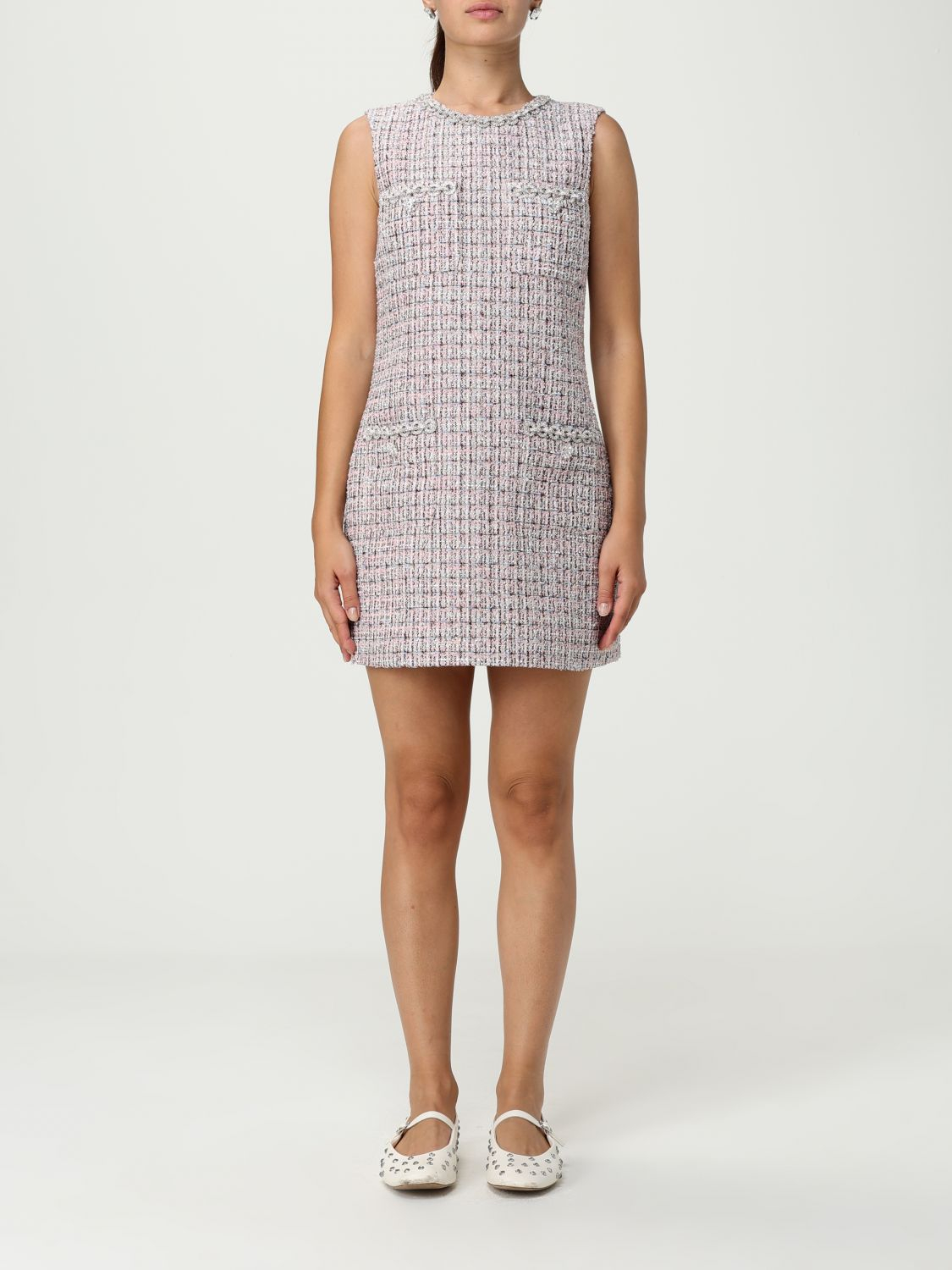 [Self-portrait] Sleeveless dress FW25 AW25098SP P